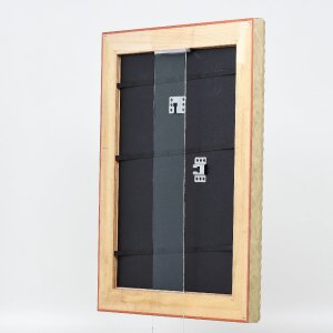 Cornice in legno Effect Profil 56 21x29,7 cm antichizzato argento con vetro acrilico da museo