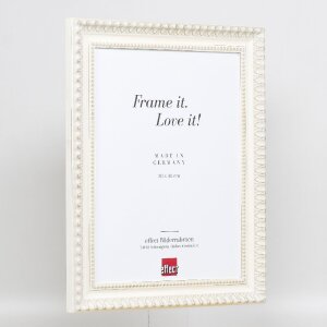 Cornice per foto Effect Profil 56 in legno massello 50x60 cm bianca con vetro acrilico museale