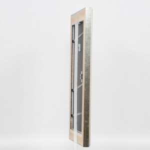 Cornice in legno effetto profilo 95 argento 25x50 cm vetro acrilico qualità museo