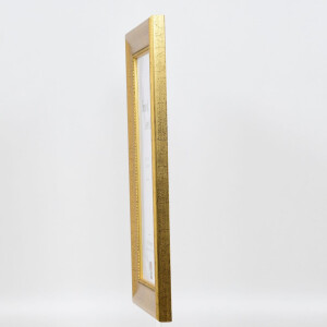 Effetto cornice in legno profilo 95 oro 27x48 cm vetro acrilico qualità museale