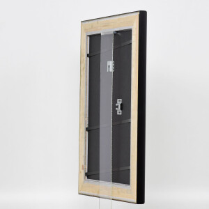 Effetto cornice in legno profilo 95 nero 27x48 cm vetro acrilico qualità museale