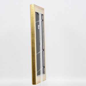 Effetto cornice in legno profilo 95 oro 40x50 cm vetro acrilico qualità museale