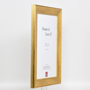 Effetto cornice in legno profilo 95 oro 40x50 cm vetro acrilico qualità museale