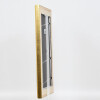 Effetto cornice in legno profilo 95 oro 40x50 cm vetro acrilico qualità museale