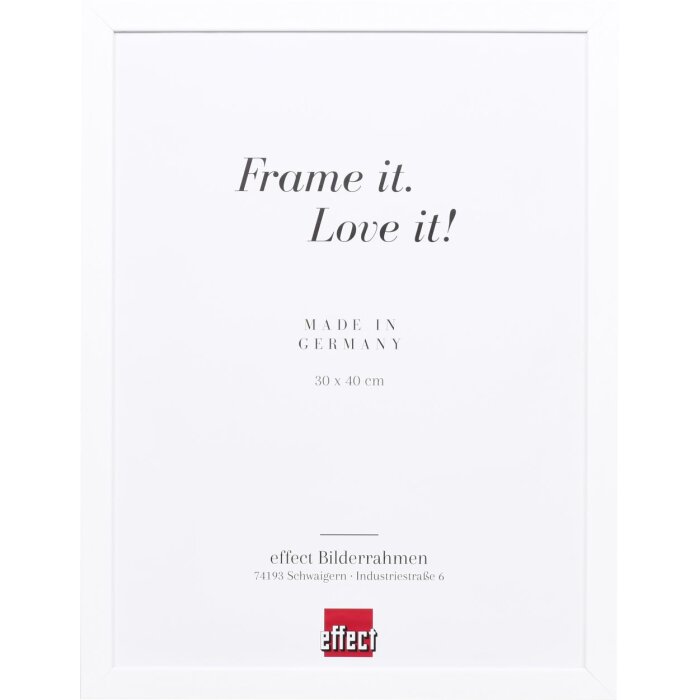 Cornice in legno Effect Top Cube 10x10 cm bianco con vetro acrilico museale protezione UV