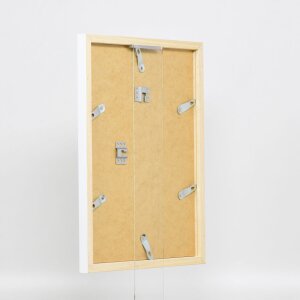 Cornice in legno Effect Top Cube 10x10 cm bianco con vetro acrilico museale protezione UV