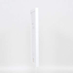 Cornice in legno Effect Top Cube 10x10 cm bianco con vetro acrilico museale protezione UV