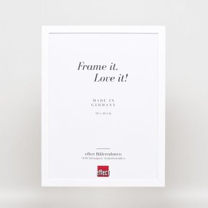 Cornice in legno Effect Top Cube 10x10 cm bianco con vetro acrilico museale protezione UV