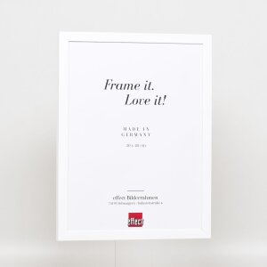 Cornice in legno Effect Top Cube 10x10 cm bianco con vetro acrilico museale protezione UV