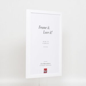 Cornice in legno Effect Top Cube 10x10 cm bianco con vetro acrilico museale protezione UV