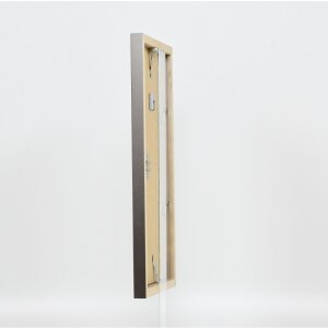 Effetto cornice in legno Top Cube 40x40 cm platino vetro acrilico qualità museo