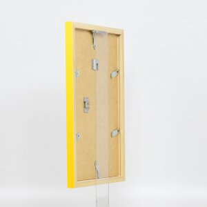 Struttura in legno ad effetto Top Cube 70x70 cm vetro acrilico giallo qualità museale