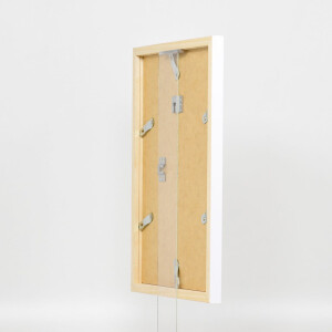 Effetto cornice in legno Top Cube 61x91,5 cm vetro acrilico bianco qualità museale