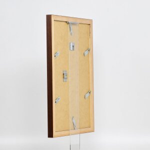 Cornice in legno effetto Top N palissandro 18x27 cm vetro acrilico qualità museo