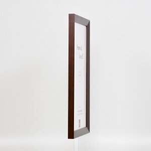 Cornice in legno effetto Top N palissandro 18x32 cm vetro acrilico qualità museo