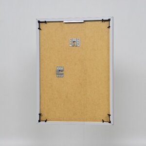 Cornice in plastica ad effetto Art silver 20x20 cm vetro museale