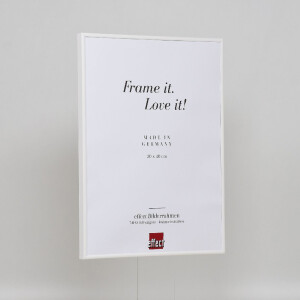 Cornice in plastica ad effetto Art white 20x20 cm vetro museale