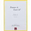 Cornice in plastica ad effetto Art yellow 25x80 cm vetro museale