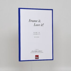 Cornice in plastica ad effetto Art blue 30x45 cm vetro museale
