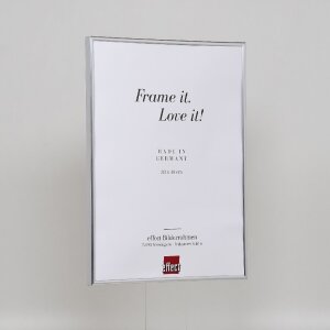 Cornice in plastica ad effetto Art silver 60x90 cm vetro da museo