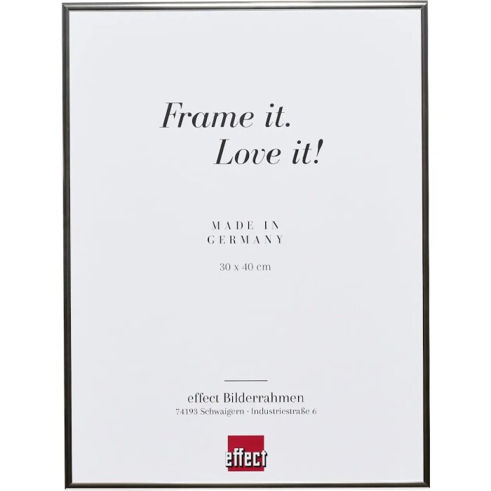 Effetto Quadro cornice in alluminio 18x27 cm argento lucido con vetro museale