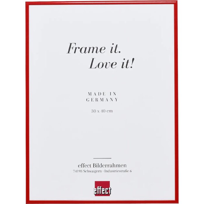 Cornice in alluminio Effect Quadro 18x32 cm rosso con vetro museale