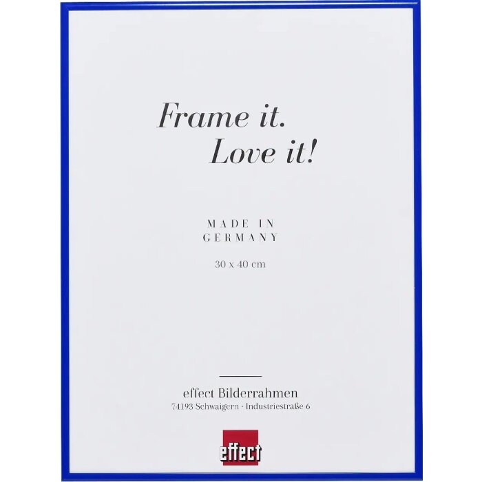 Cornice in alluminio Effect Quadro 18x32 cm blu con vetro museale