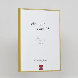 Cornice Quadro ad effetto in alluminio 20x20 cm oro con vetro museale