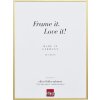 Cornice Quadro ad effetto in alluminio 20x20 cm oro con vetro museale