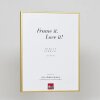 Cornice Quadro ad effetto in alluminio 20x20 cm oro con vetro museale
