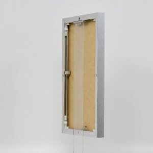 Cornice effetto Quadro 20x20 cm argento vetro museale lucido alluminio