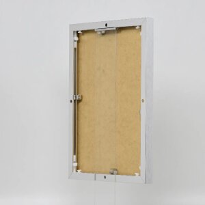 Cornice effetto Quadro 20x20 cm argento vetro museale lucido alluminio