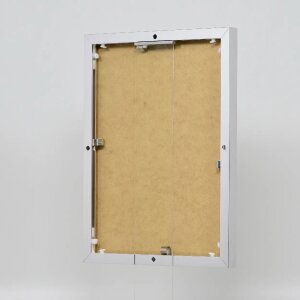 Cornice effetto Quadro 20x20 cm argento vetro museale lucido alluminio