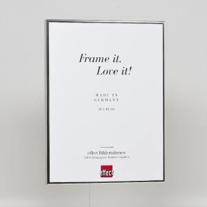 Cornice effetto Quadro 20x20 cm argento vetro museale lucido alluminio