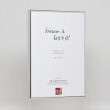 Cornice effetto Quadro 20x20 cm argento vetro museale lucido alluminio