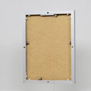 Cornice in alluminio effetto Quadro 20x28 cm vetro museale argento