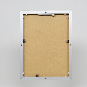 Cornice in alluminio effetto Quadro 20x28 cm vetro museale argento