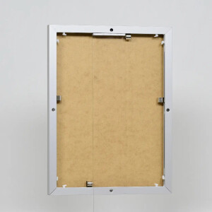 Cornice in alluminio effetto Quadro 20x28 cm vetro museale argento