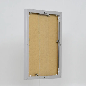 Cornice in alluminio effetto Quadro 20x28 cm vetro museale argento
