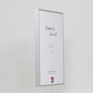 Cornice in alluminio effetto Quadro 20x28 cm vetro museale argento