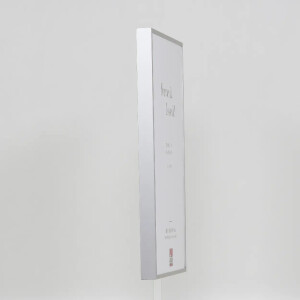 Cornice in alluminio effetto Quadro 20x28 cm vetro museale argento
