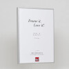 Cornice in alluminio effetto Quadro 20x28 cm vetro museale argento