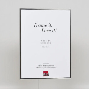 Cornice in alluminio effetto Quadro 20x28 cm argento vetro museale lucido