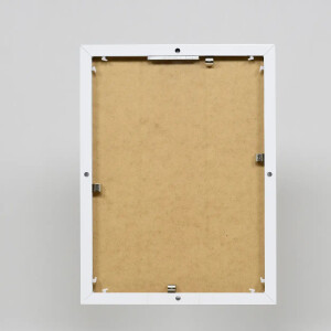 Cornice in alluminio effetto Quadro 21x28 cm vetro museale bianco