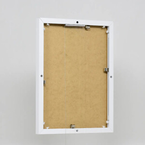 Cornice in alluminio effetto Quadro 21x28 cm vetro museale bianco