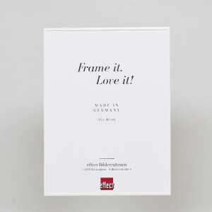 Cornice in alluminio effetto Quadro 21x28 cm vetro museale bianco