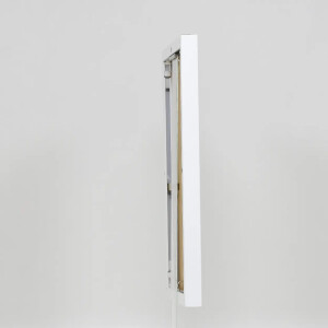 Cornice in alluminio effetto Quadro 21x28 cm vetro museale bianco