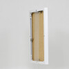Cornice in alluminio effetto Quadro 21x28 cm vetro museale bianco
