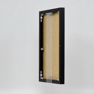 Cornice per foto in alluminio Effect 50x100 cm nera con vetro museale