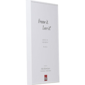 Quadro in alluminio Effect 50x70 cm bianco con vetro museo per parete